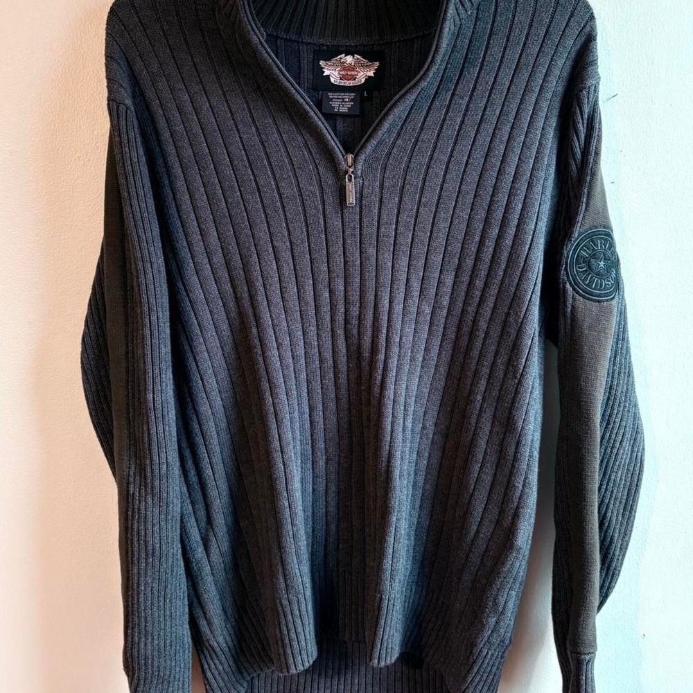 🏍️ Harley-Davidson Ribbed Quarter Zip Sweater 🏍️